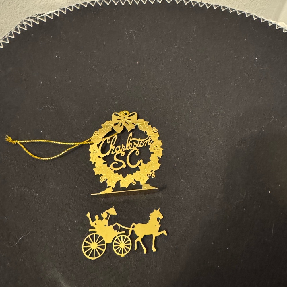 Gold Charleston SC Ornament
